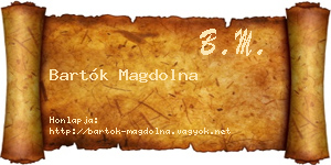 Bartók Magdolna névjegykártya
